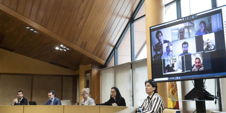 Sessió telemàtica del Consell de Massana, celebrada ahir.