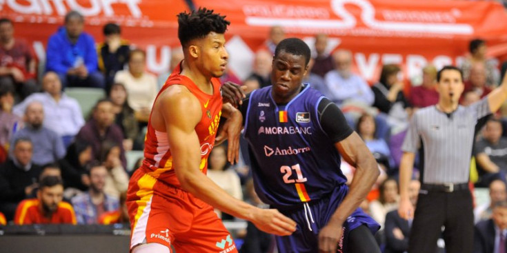 Moussa Diagne, en un partit de la temporada.