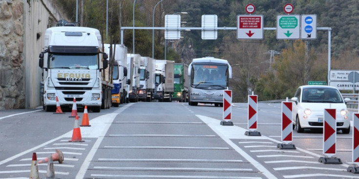 Camions a la frontera hispanoandorrana