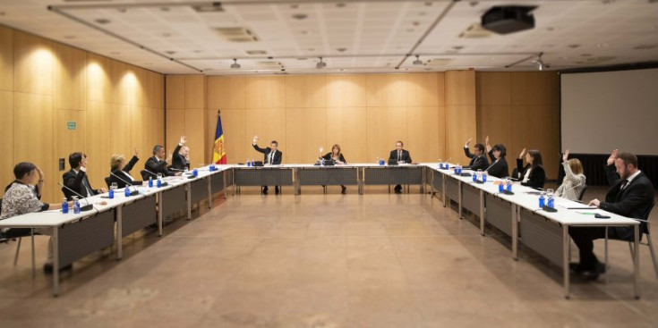 Sessió del Consell de Comú d'Andorra la Vella, ahir.