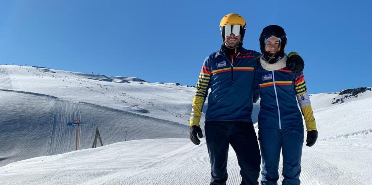 Marín i Estevez en els entrenaments a Les Deux Alpes.