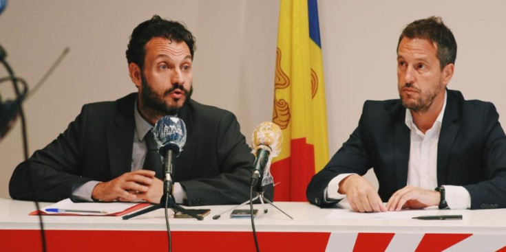 Gerard Alís i Pere López en roda de premsa.