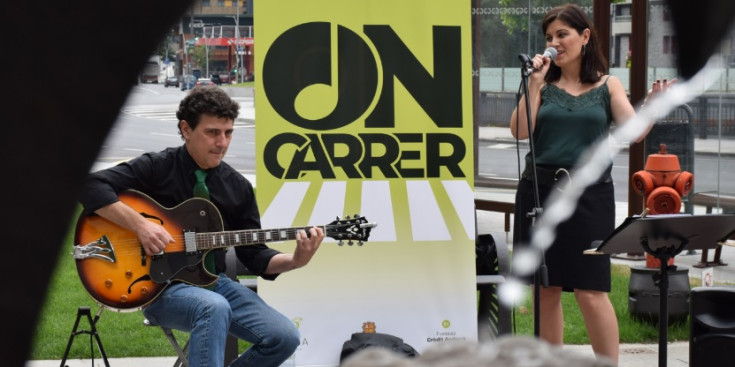 Un moment de l'actuació de Green Note celebrada aquest dilluns a la plaça Francesc Cairat de Sant Julià de Lòria.