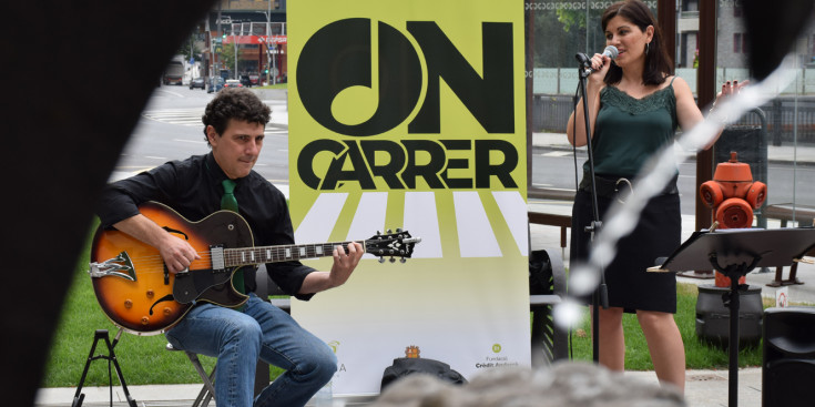 L'actuació de Green Note Duo a Sant Julià de Lòria la setmana passada. / ANA