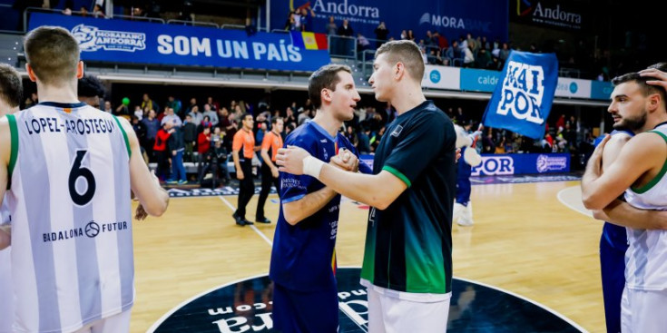 Partit de la Lliga Endesa entre el MoraBanc i el Joventut de Badalona.