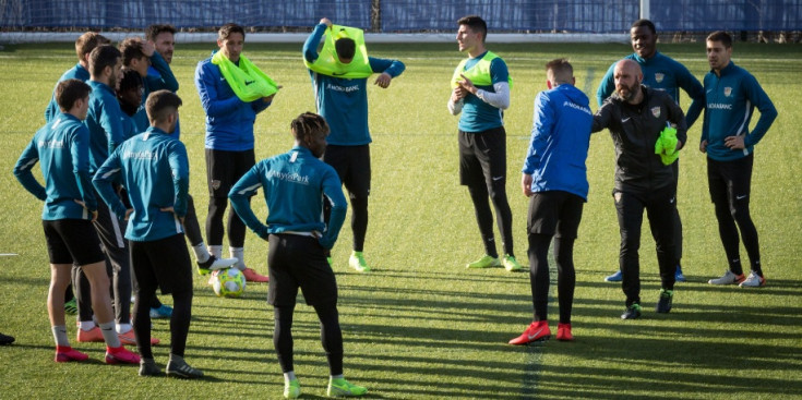 Sessió d’entrenament del Futbol Club Andorra.