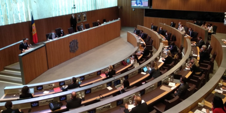 La sala del Consell General durant el debat sobre l’Orientació Política Global del Govern.