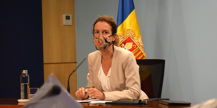 La ministra de Medi Ambient, Agricultura i Sostenibilitat, Sílvia Calvó, durant la roda de premsa posterior al consell de ministres.