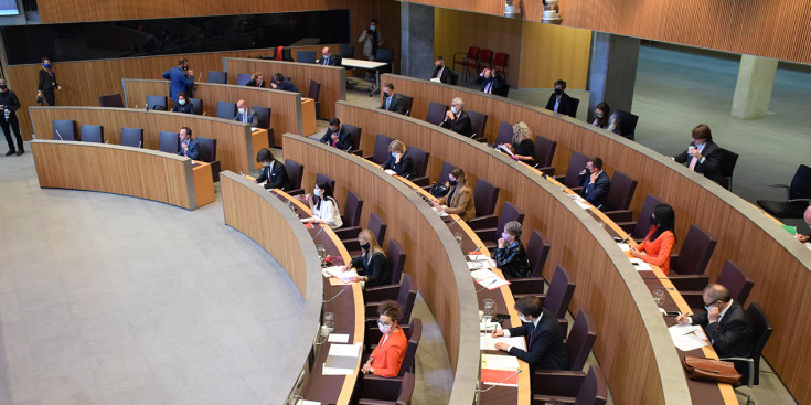 Una imatge de l'hemicicle del Consell General en una sessió d'aquest mes d'octubre.
