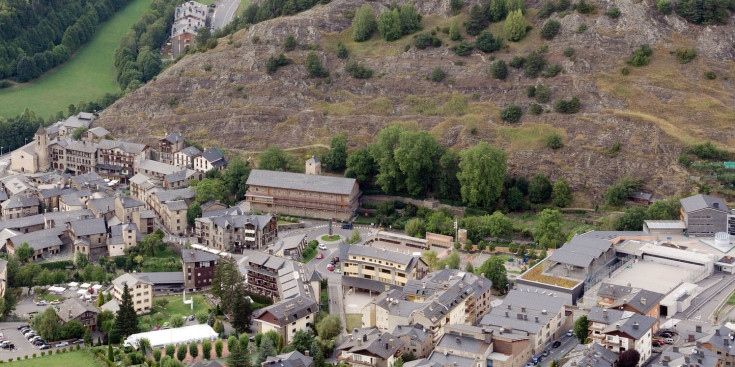 Vista general del poble d'Ordino.