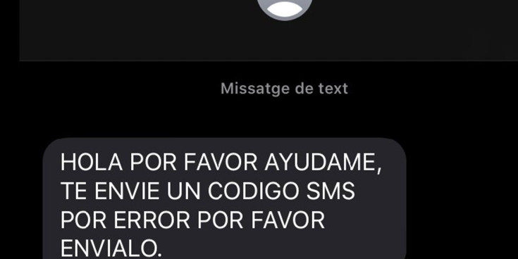 El missatge que s'envia als usuaris per robar el compte de Whatsapp.