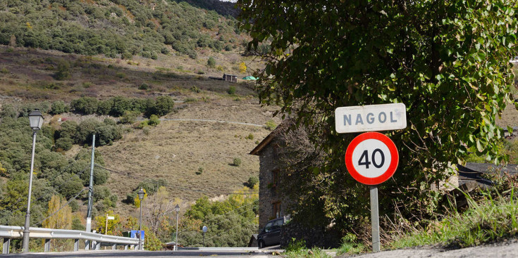 L'inici de la carretera de Nagol.