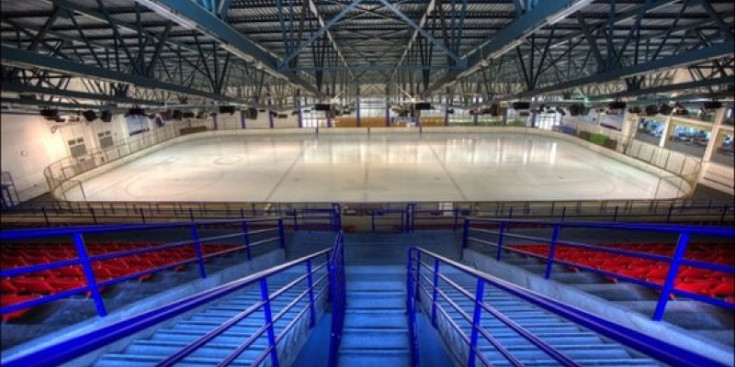 Una imatge de la pista de patinatge del Palau de Gel de Canillo.