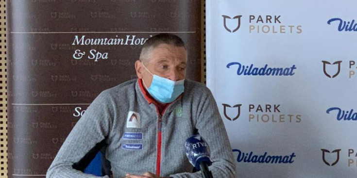 Carlo Ferrari durant la roda de premsa de la Copa d’Andorra.