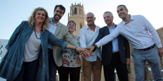 Presentació de la candidatura de Junts pel Sí per les properes eleccions del 27-S a Lleida.