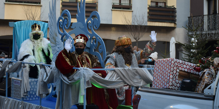 Els Reis d'Orient, a la seva carrossa.