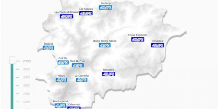 Mapa de les temperatures.