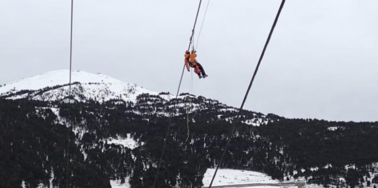 Un moment de l'evacuació.