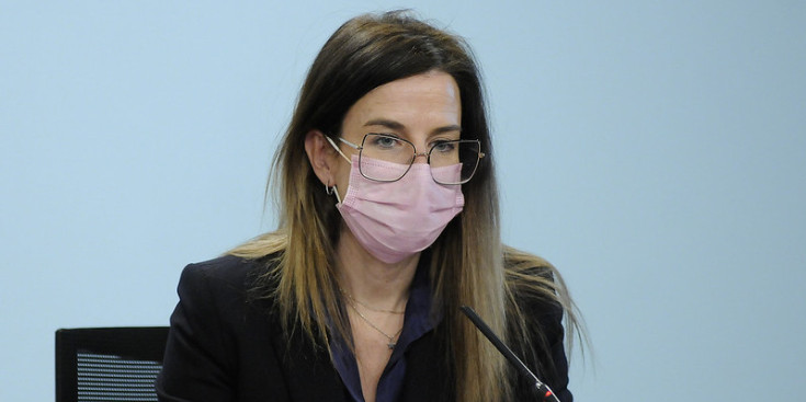 La ministra de Cultura i Esports, Sílvia Riva, durant la roda de premsa posterior al Consell de Ministres.
