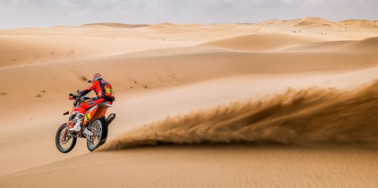 Sam Sunderland a la penúltima etapa del Dakar.