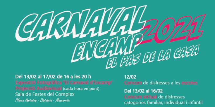 Cartell d'activitats de Carnaval a Encamp.