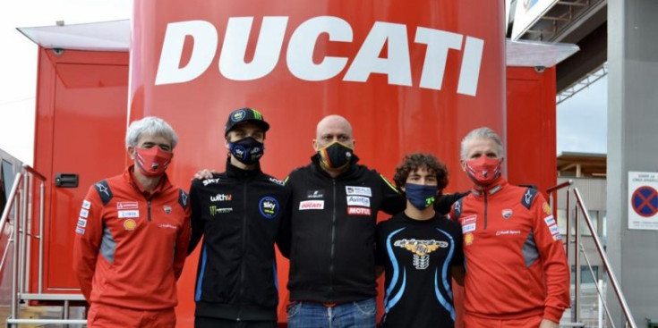 Romero amb Bastiniani, Marini i gent de Ducati.