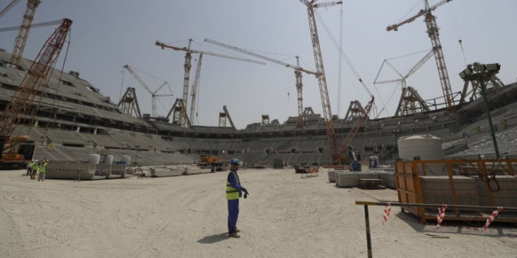 Construcció d’un estadi a Qatar.