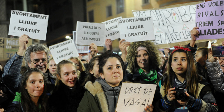 La manifestació del Dia de la Dona de fa dos anys.