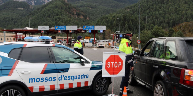 Un control dels Mossos d'Esquadra.