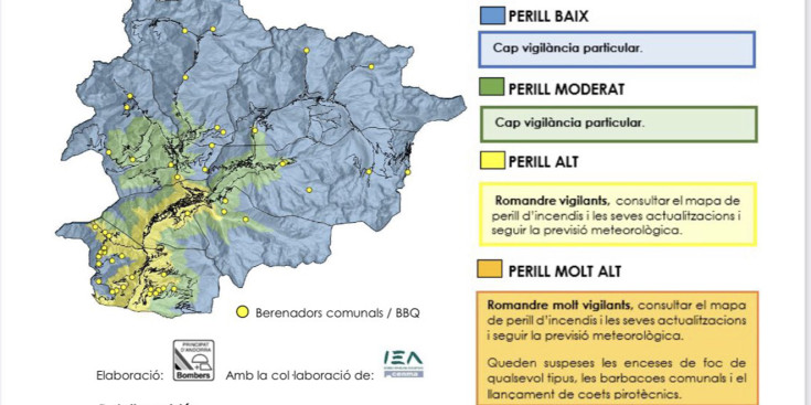 Les alertes per perill d'incendi.