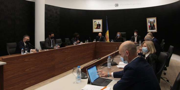 Un moment de la sessió de Consell de Comú d’Escaldes-Engordany d’ahir.