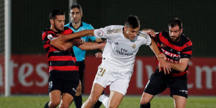 El Reial Madrid Castilla en un partit de la fase regular.