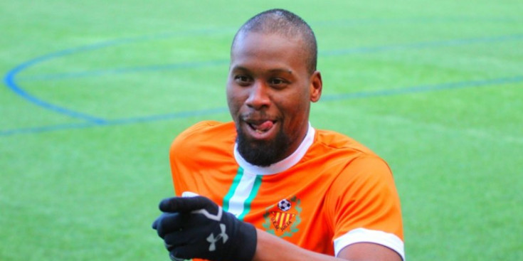 Bacari celebra el seu gol a un partit de la Lliga Multisegur
