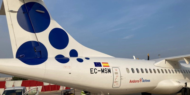 L’avió d’Andorra Airlines a l’Aeroport d’Andorra-La Seu d’Urgell, fa unes setmanes.