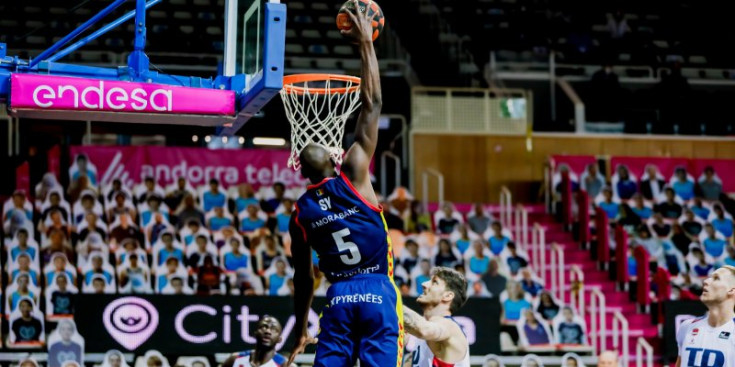 Una acció d’un partit del MoraBanc a la Lliga Endesa