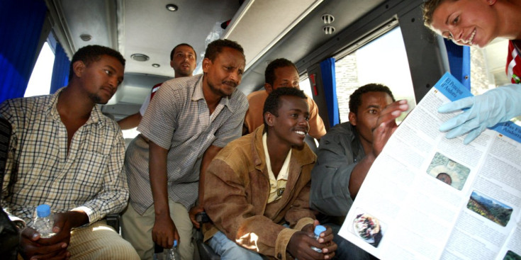 Els cinc eritreus en la seva arribada a Andorra l’estiu del 2006.
