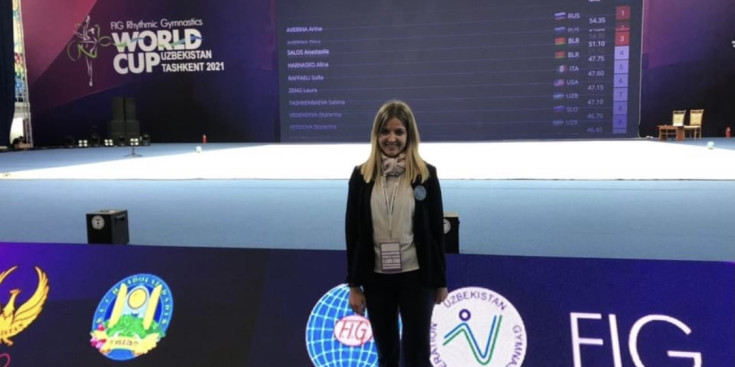 Fiona Pallarés a la World Cup Tashkent de gimnàstica rítmica