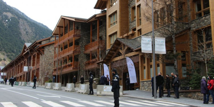 Imatge de l’hotel de Soldeu, on se celebra la XXVII Cimera Iberoamericana.