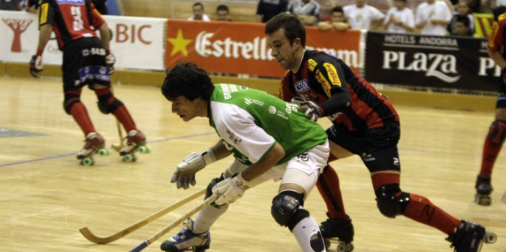 Final a vuit de la lliga europea d'hoquei patins entre el reus i el liceo al 2011 al pavelló.