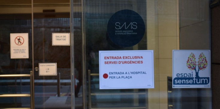 L’entrada a l’Hospital Nostra Senyora de Meritxell.