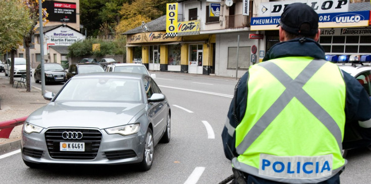 Control policial per l’atracament en un joieria, el novembre passat.