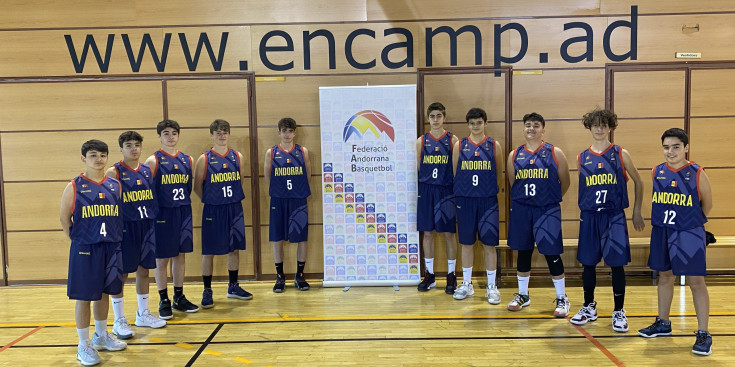 La selecció sub-15 d’skills de la Federació Andorrana de Bàsquet.