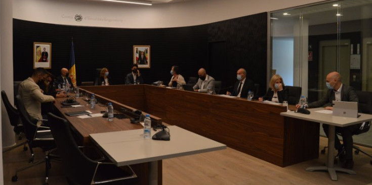Un moment de la sessió de consell de comú celebrada aquest dimecres a Escaldes-Engordany.