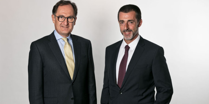 Xavier Cornella, conseller executiu i director general de Crèdit Andorrà, i Antoni Pintat, president del Consell d’Administració de Crèdit Andorrà.
