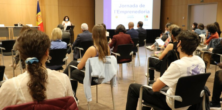 Alumnes de segona ensenyança a la primera Jornada d’Emprenedoria.