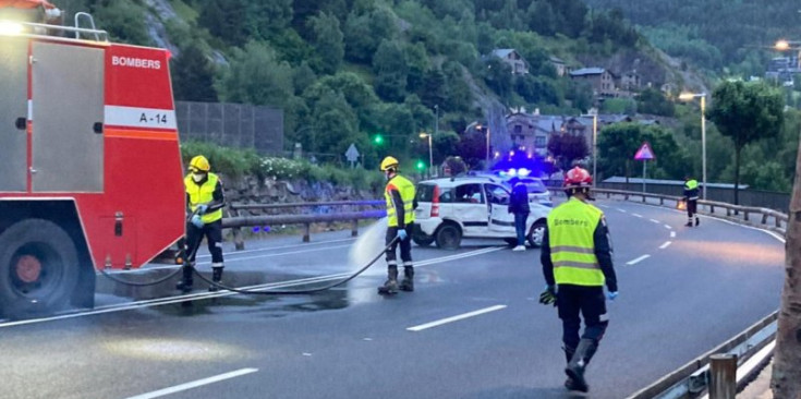 Imatge de l’accident d’Ordino.