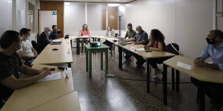 Un instant de la reunió de la Comissió de Seguiment de la Caça celebrada aquest dimarts.