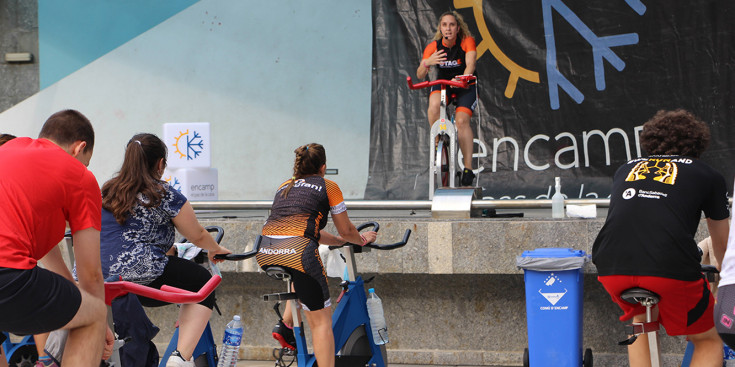 Una sessió de 'cycling' a Encamp.