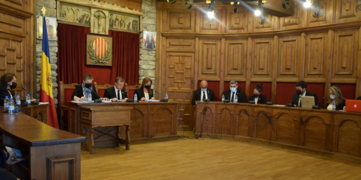 Un moment de la sessió del Consell de Comú celebrat ahir a Sant Julià de Lòria.