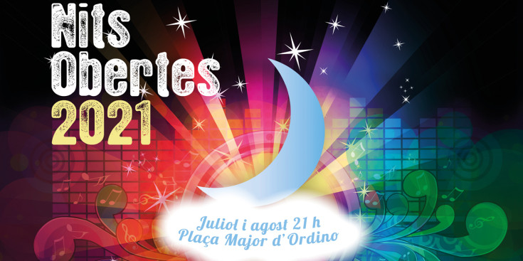 Cartell de les Nits obertes d'Ordino.